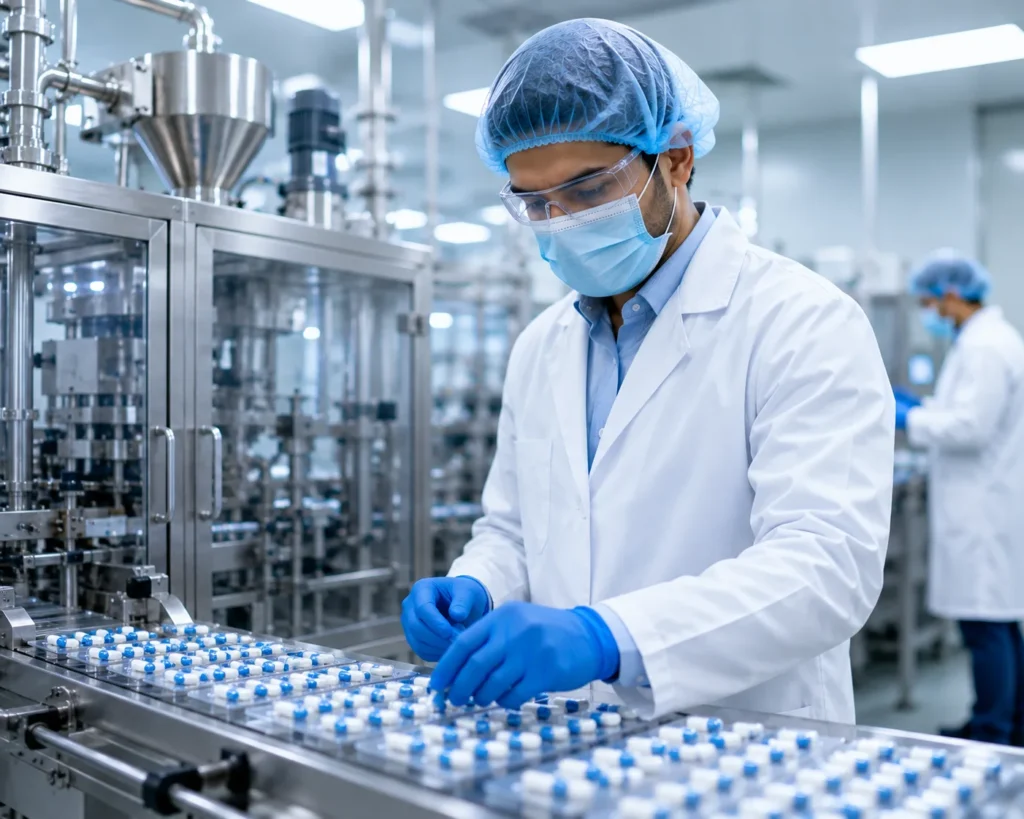 Pharma expert making medicines